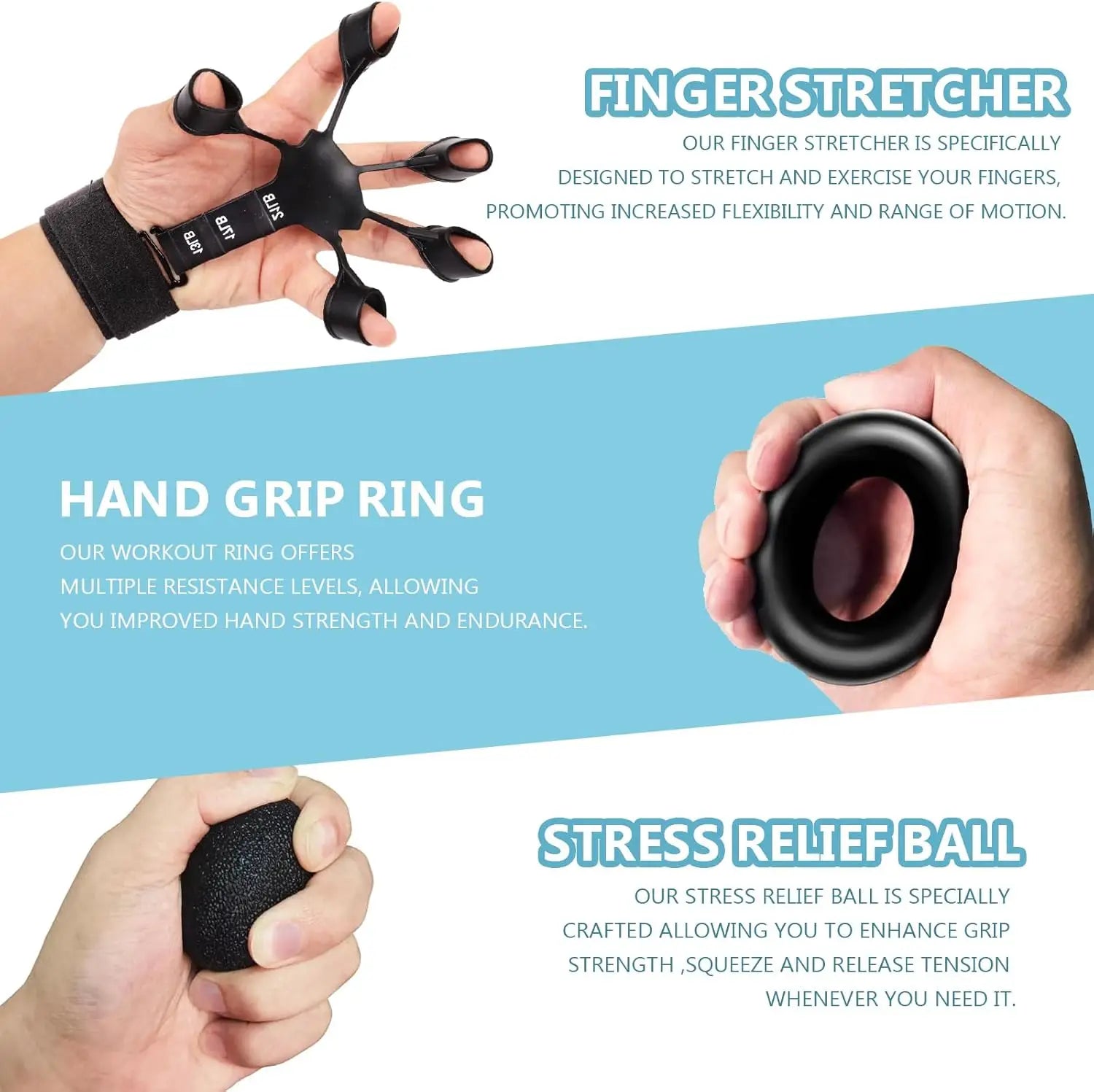 Grip Trainer Kit – Adjustable Hand & Finger Exercisers
