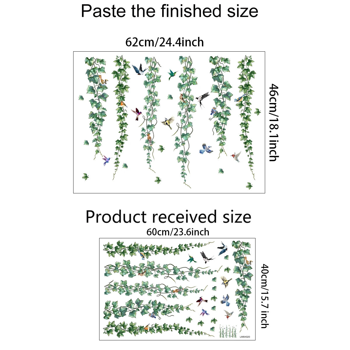 Green Plants & Butterflies Wall Stickers – Kids Room Décor