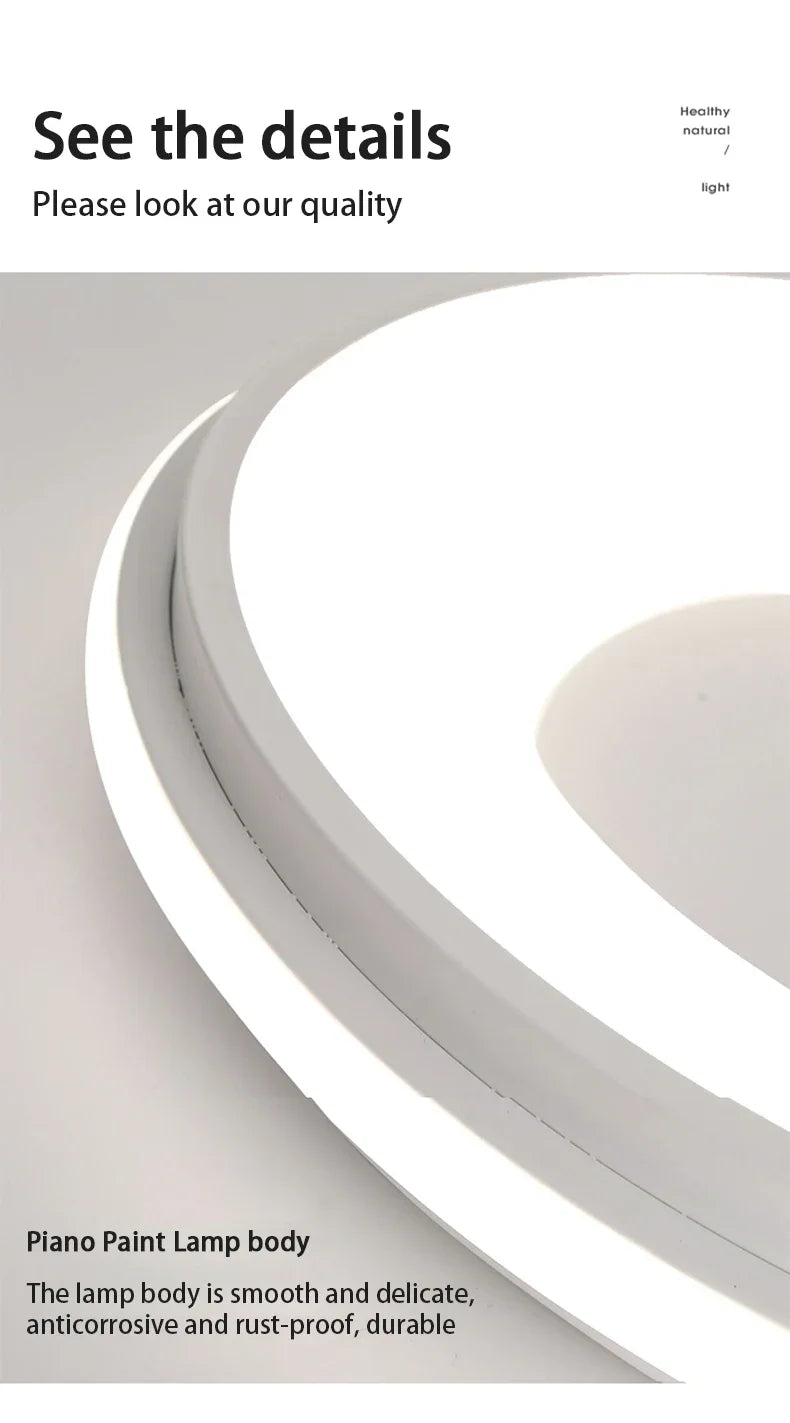 Nordic LED Ceiling Light – Modern Macaron Circular Lamp