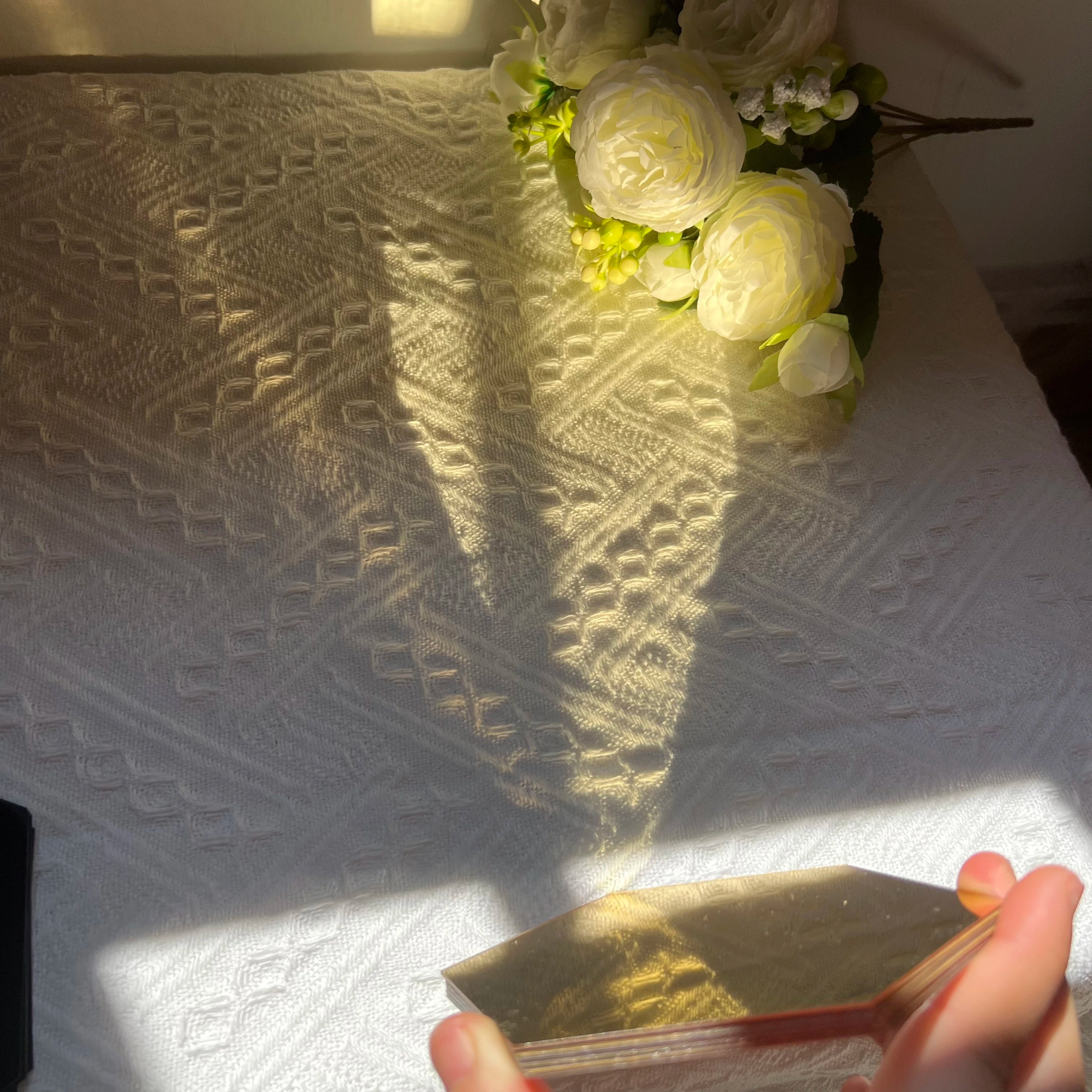 3D Hexagon Mirror Wall Stickers – Rose Gold DIY Set