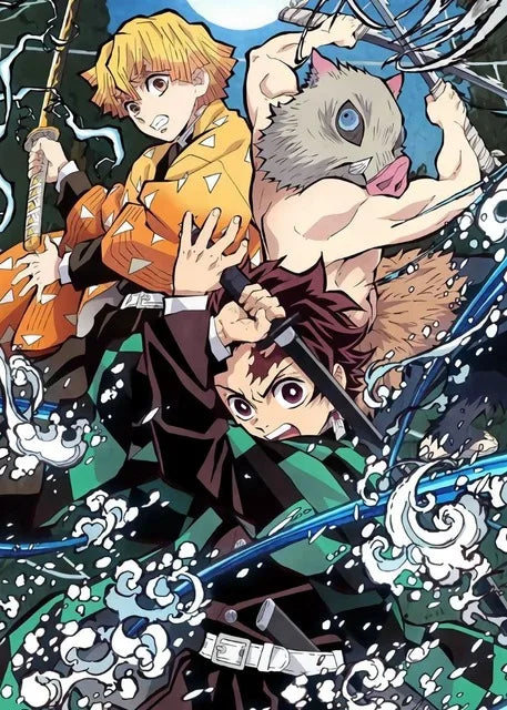 Demon Slayer Anime Canvas Poster – HD Wall Art for Kids