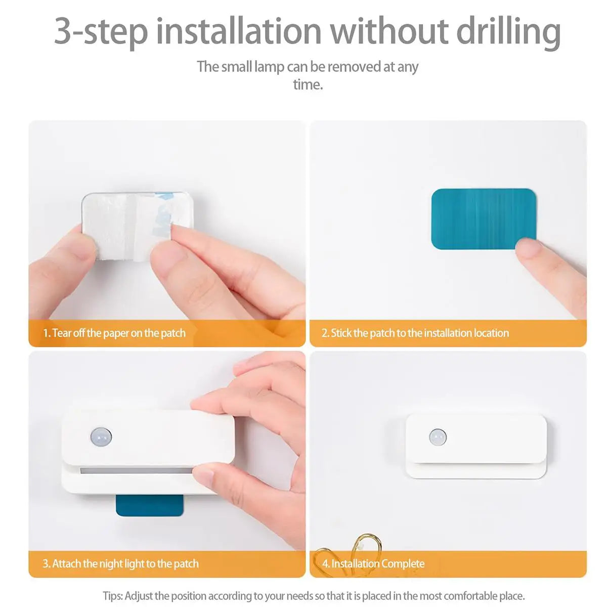 Sensor LED Night Light – Magnetic, Rechargeable Mini Lamp