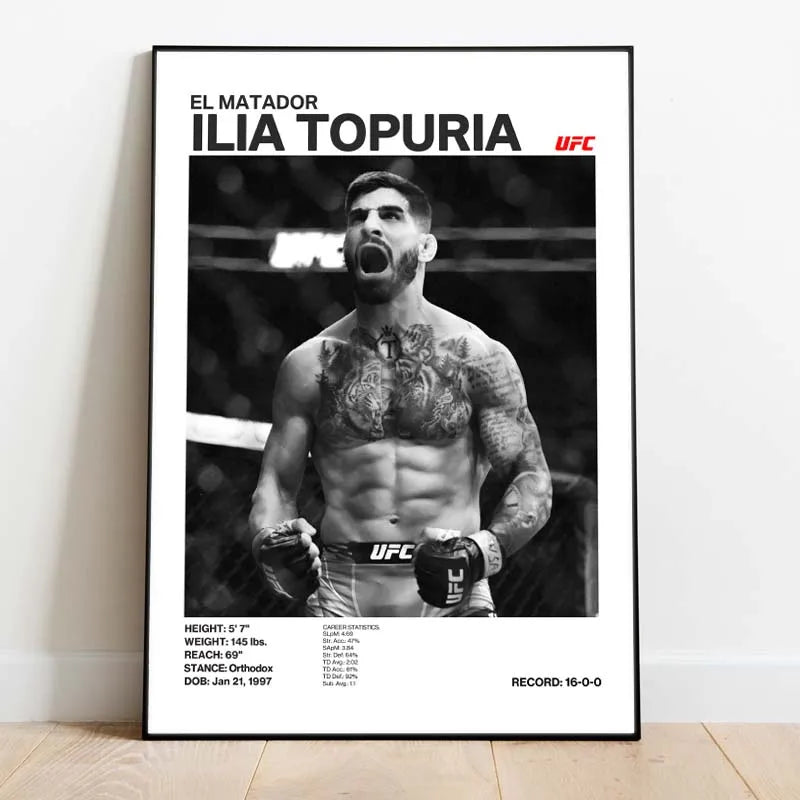 Boxing Legends Canvas Poster – ILIA TOPURIA Wall Art