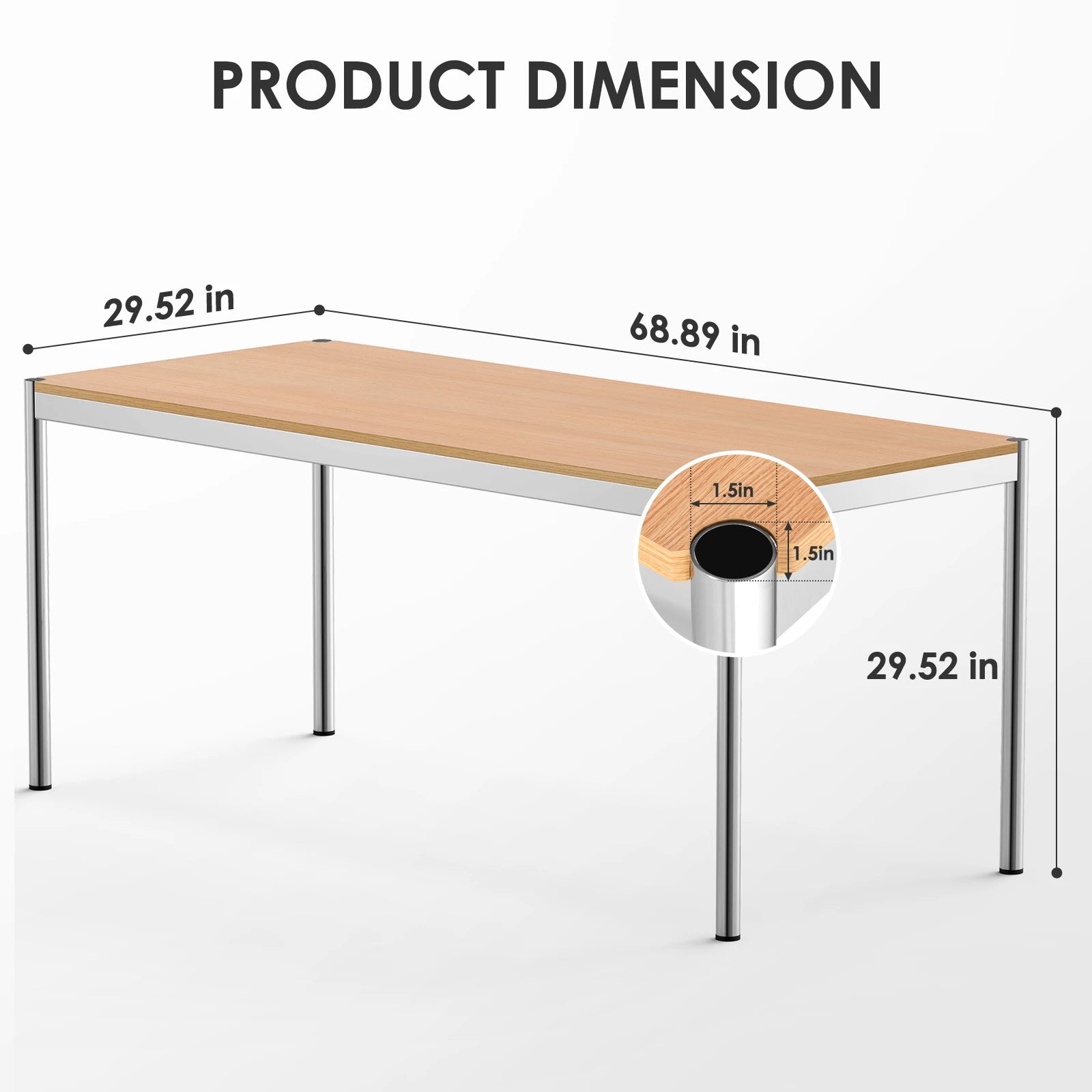 Modern Wood & Glass Coffee Table for Living Room