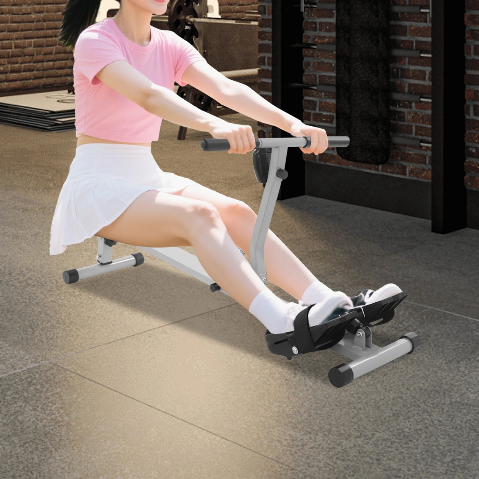 Foldable Rowing Machine – Home Exercise with LED Display