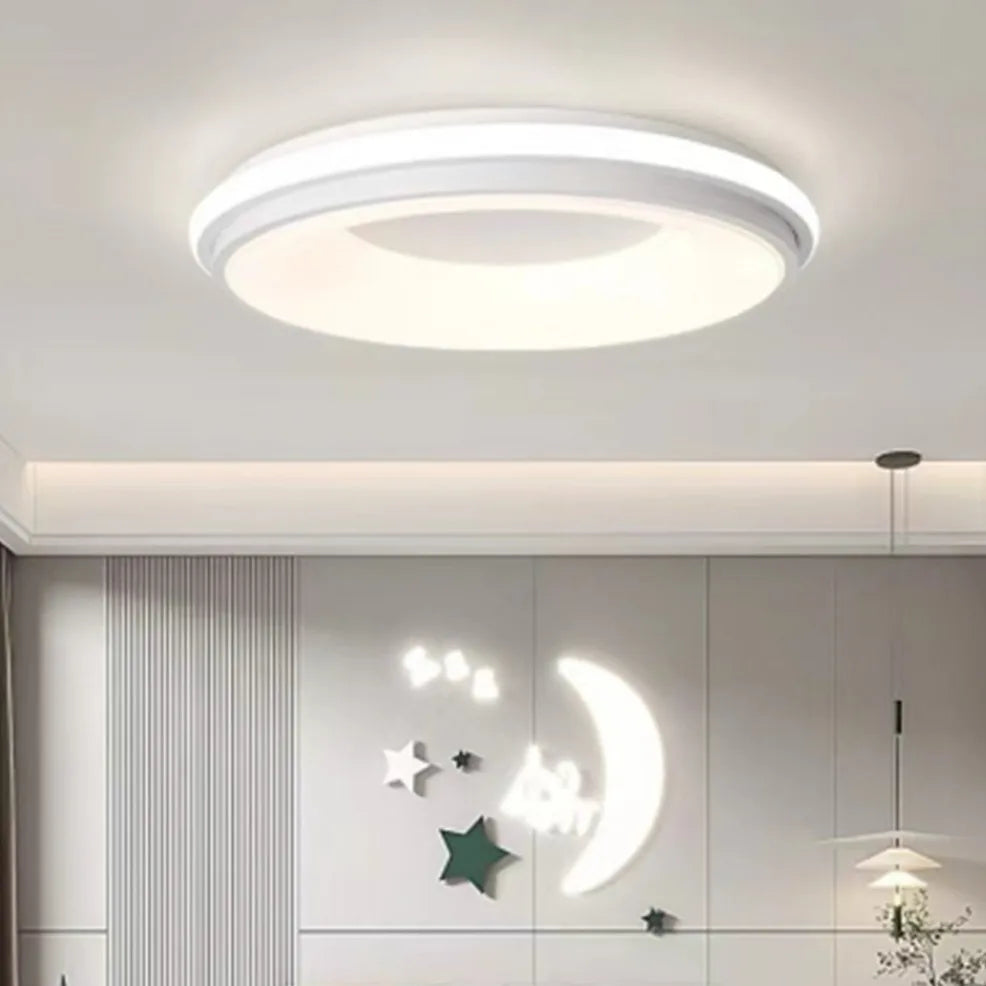 Nordic LED Ceiling Light – Modern Macaron Circular Lamp