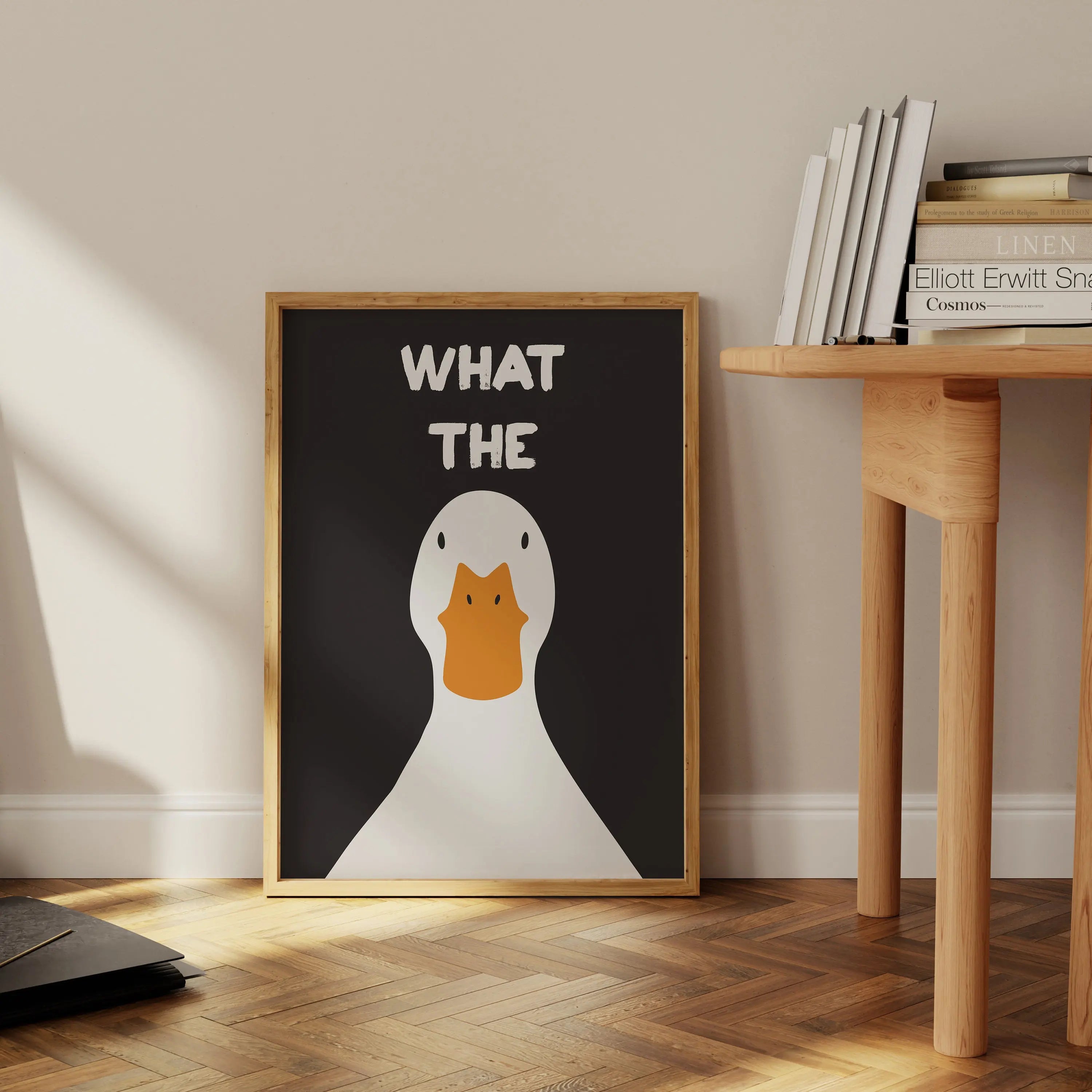 Funny Duck Canvas Poster – Cute Animal Wall Art