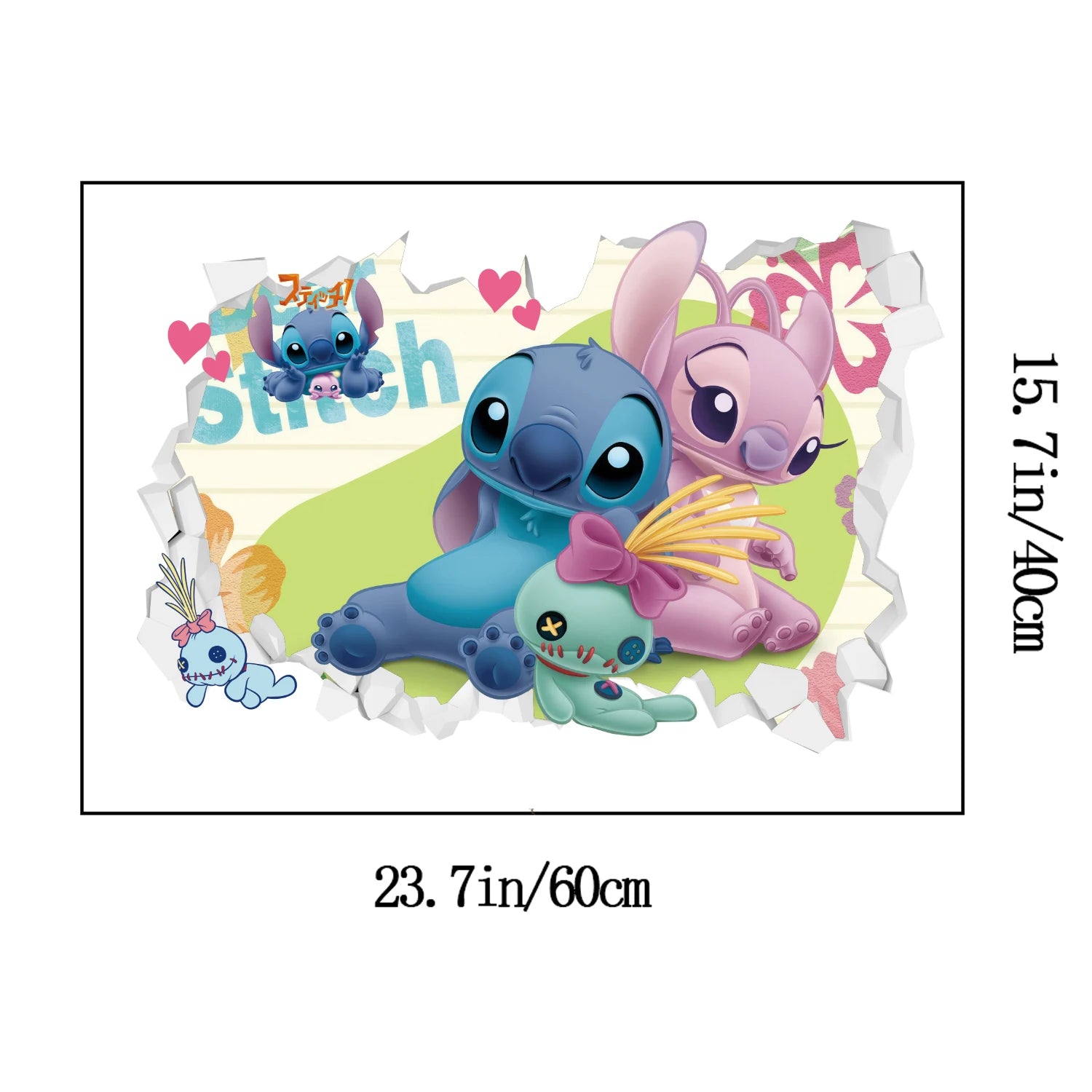 Lilo & Stitch Cartoon Wall Stickers – Kids Room Décor