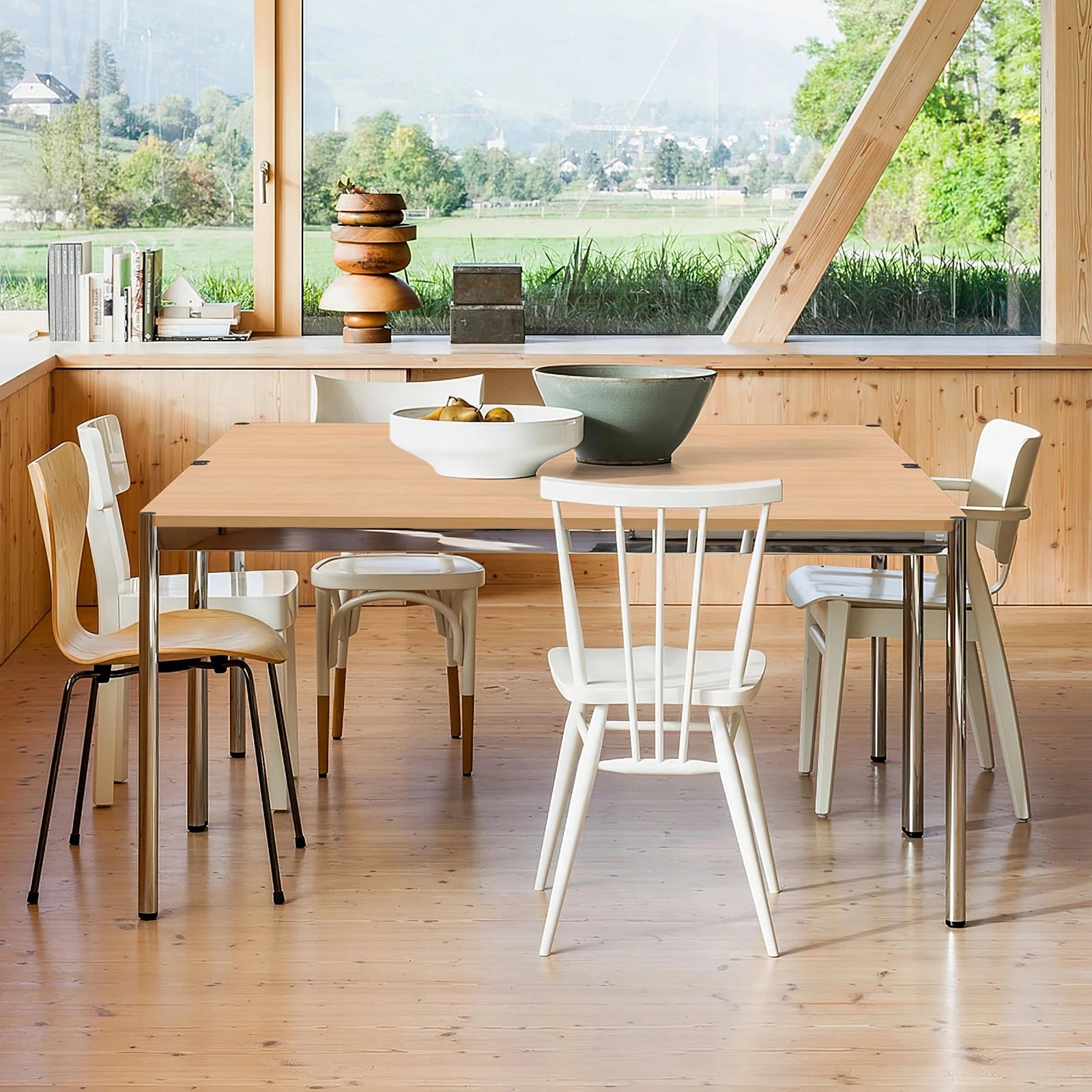 Modern Wood & Glass Coffee Table for Living Room