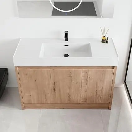 48" Freestanding Bathroom Vanity with Single Sink & Cabinet