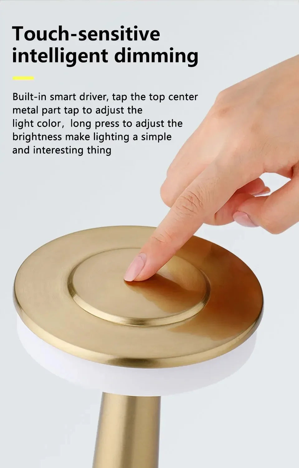 Rechargeable LED Touch Retro Metal Table Lamp