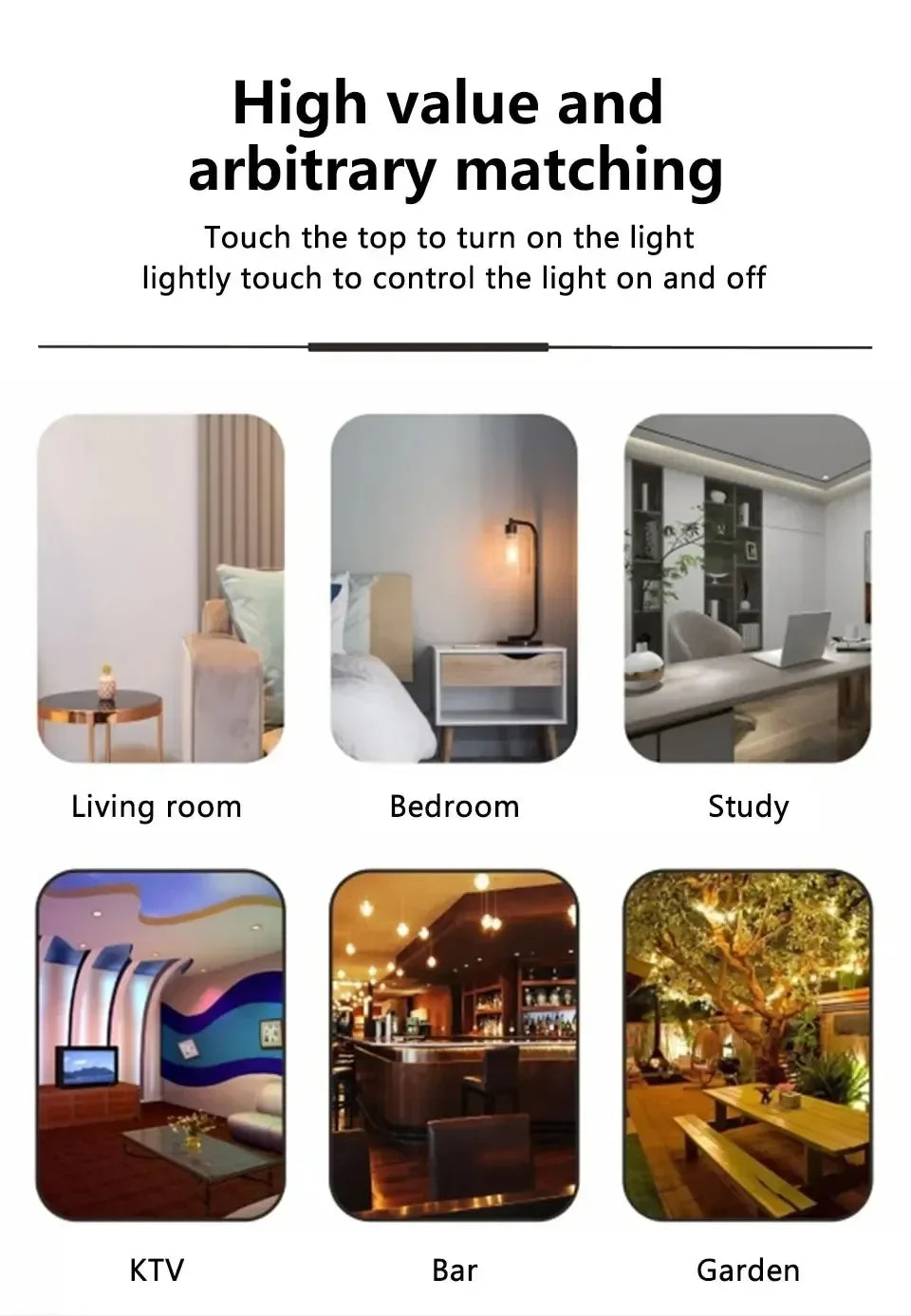 Rechargeable LED Touch Retro Metal Table Lamp