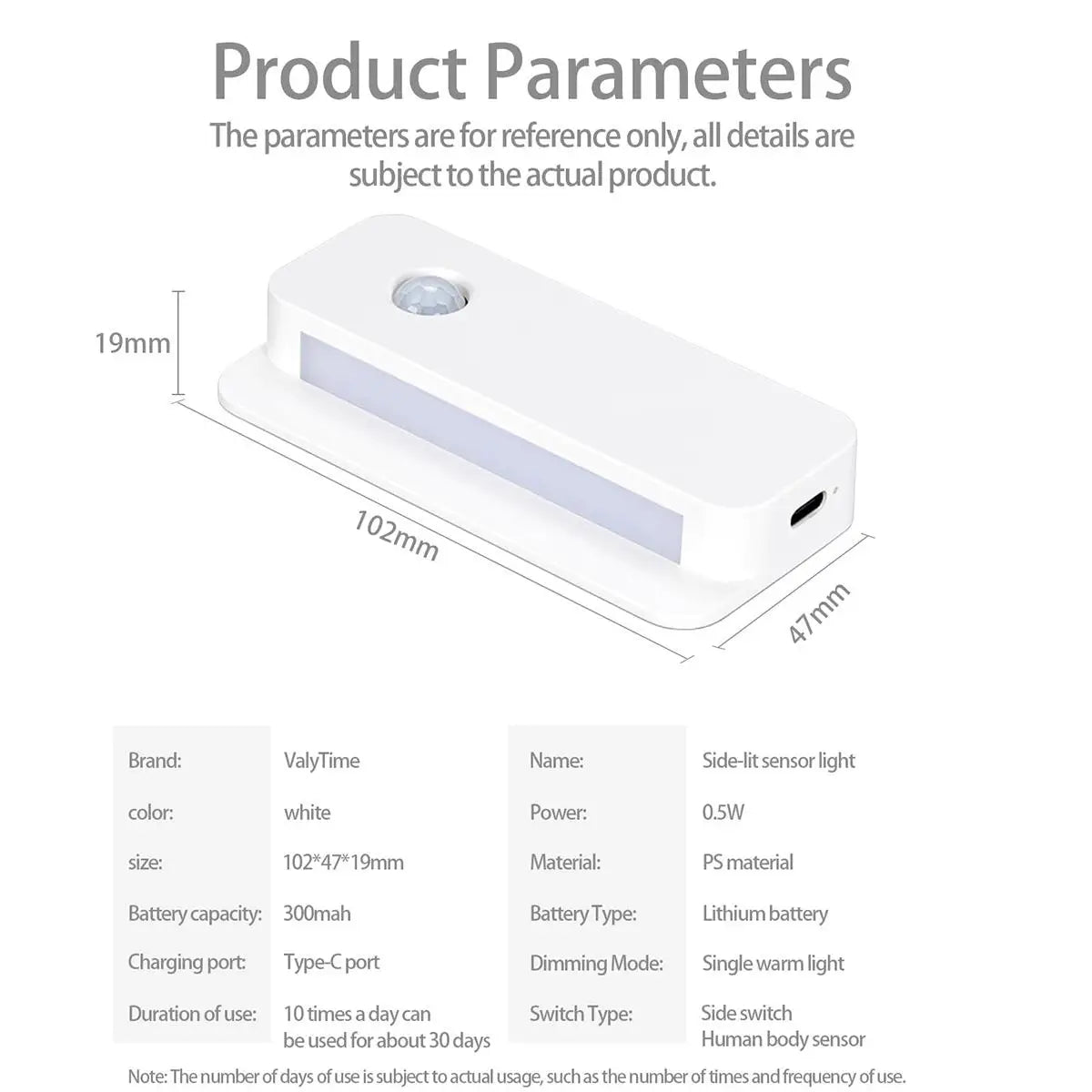 Sensor LED Night Light – Magnetic, Rechargeable Mini Lamp