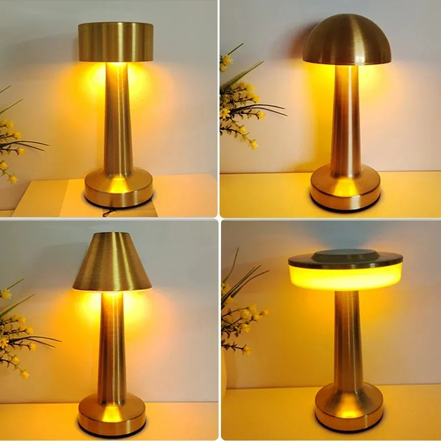 Rechargeable LED Touch Retro Metal Table Lamp