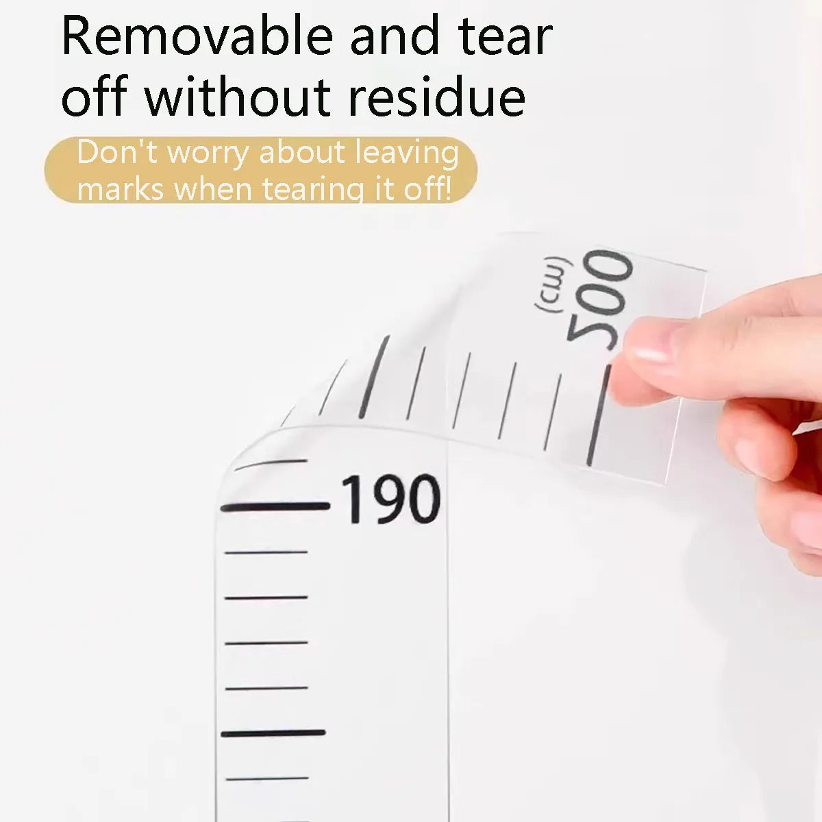 Self-Adhesive Height Chart Wall Sticker – 0-200cm Waterproof