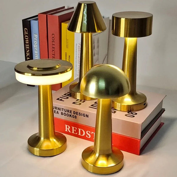 Rechargeable LED Touch Retro Metal Table Lamp