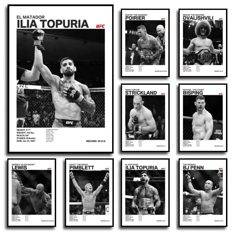Boxing Legends Canvas Poster – ILIA TOPURIA Wall Art
