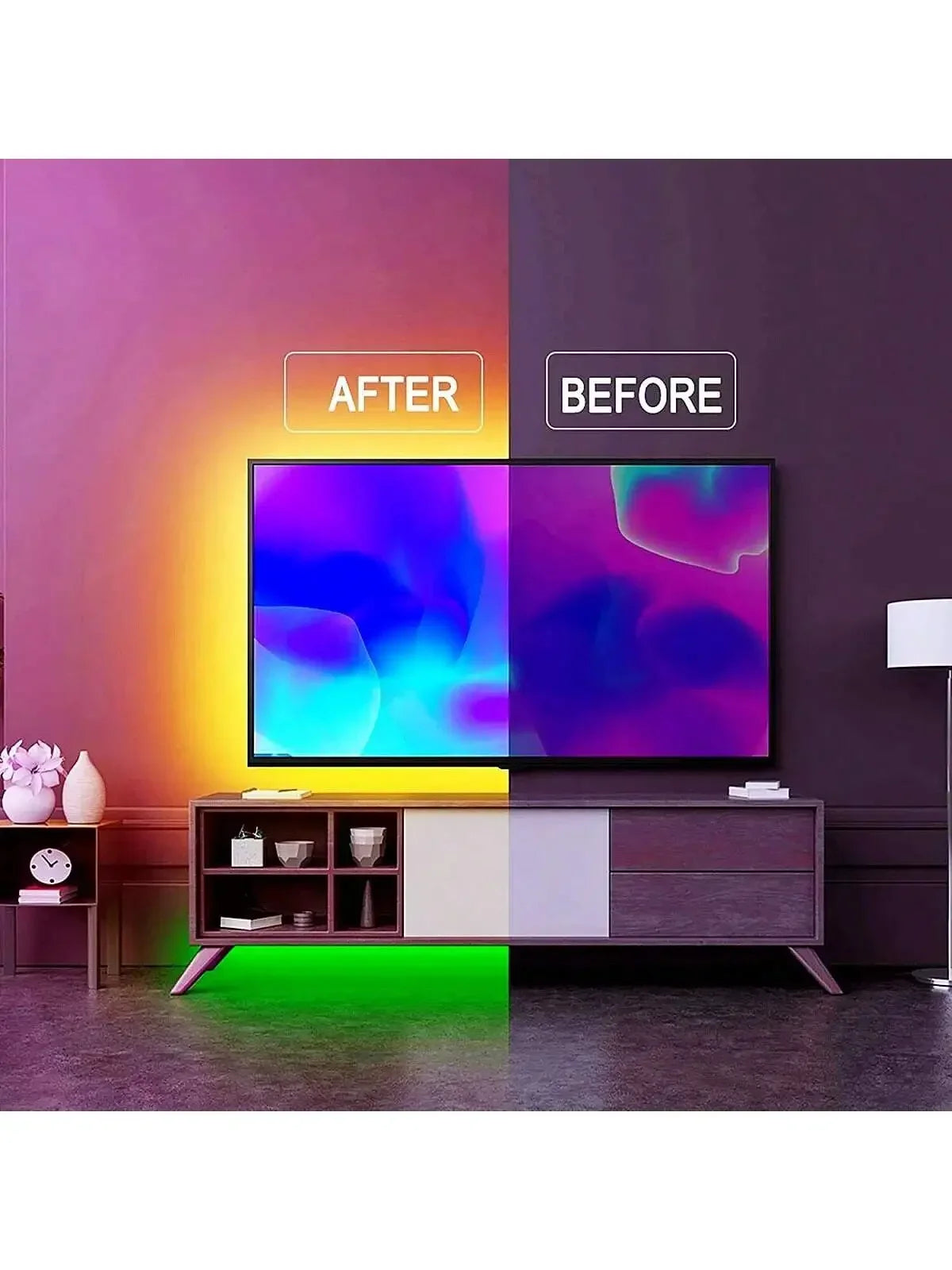 USB RGB LED Strip Light – Bluetooth & Remote Control, 1-30M