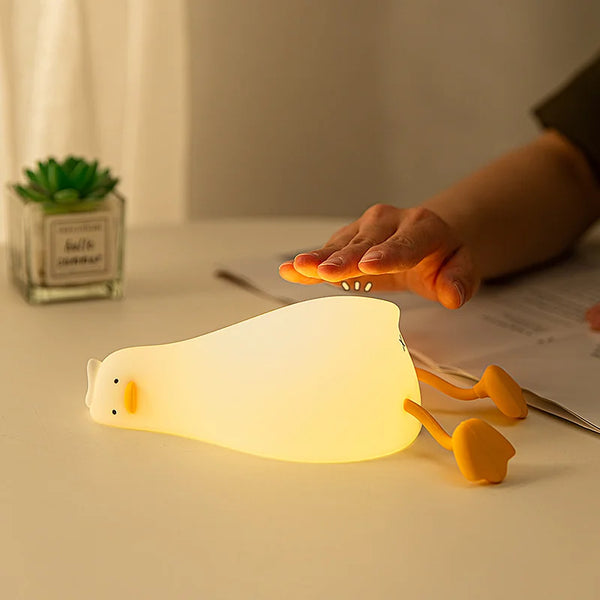 Cute Rabbit Night Light – Soft Silicone, Touch Control