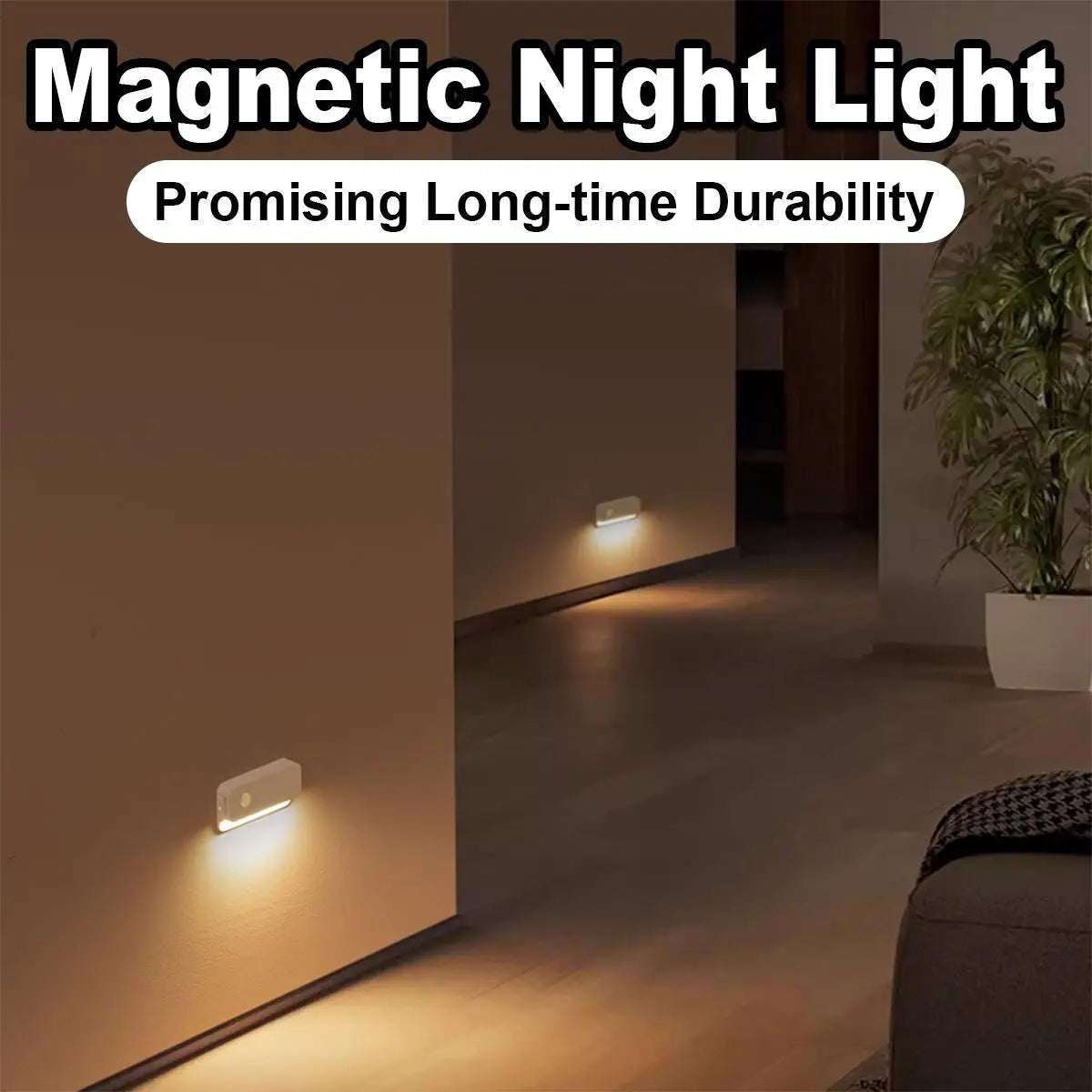 Sensor LED Night Light – Magnetic, Rechargeable Mini Lamp