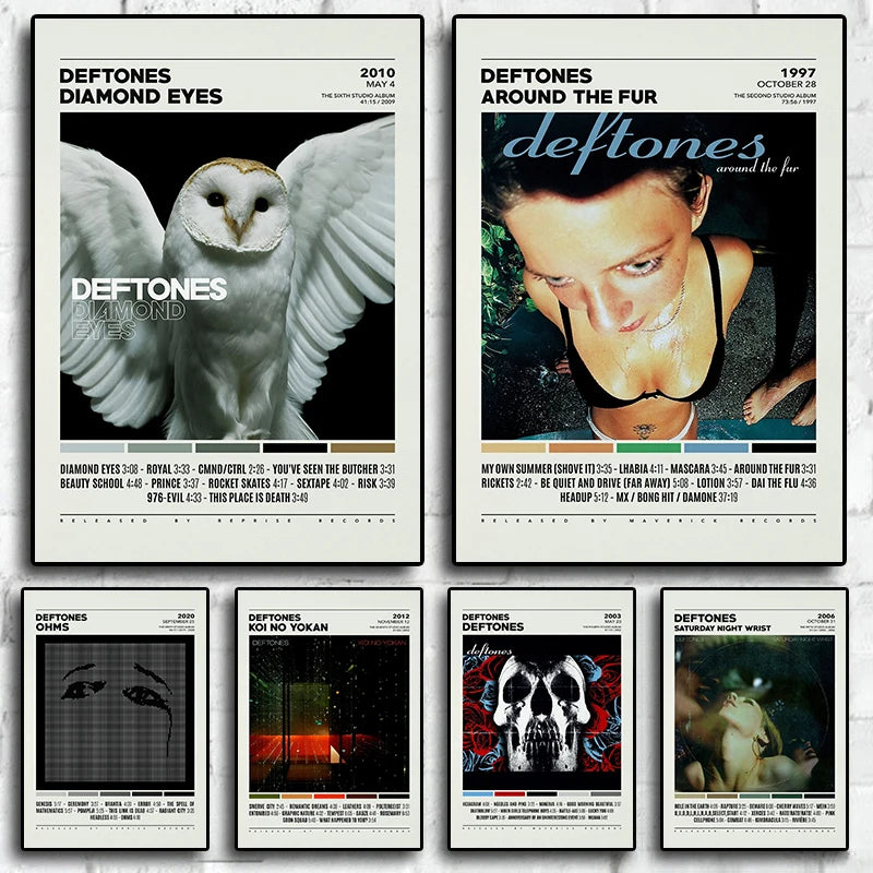 Deftones Band Poster – Album Cover Canvas Wall Art Print