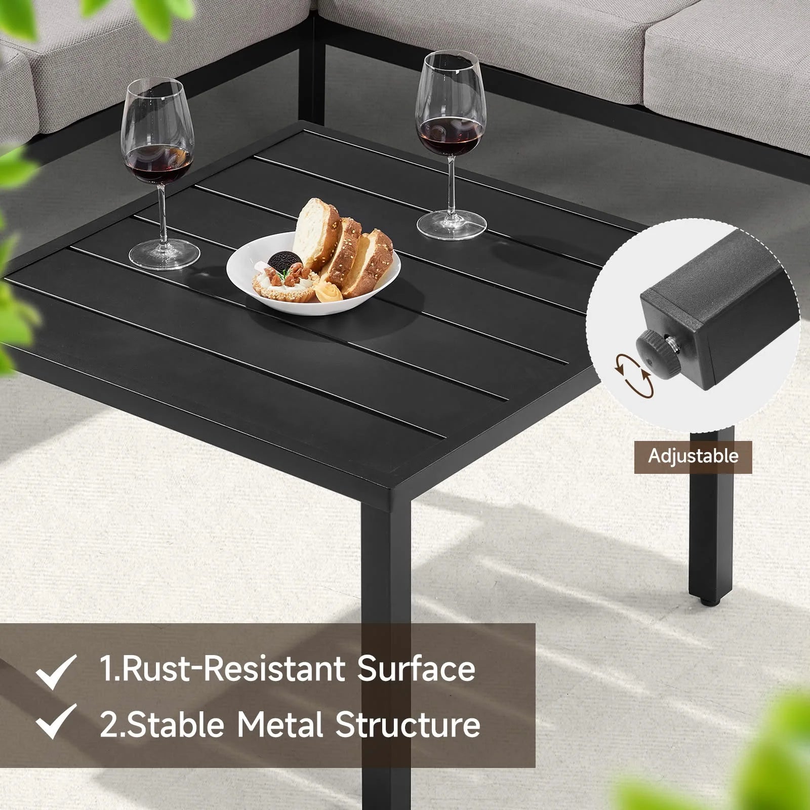 6-Piece Outdoor Patio Furniture Set with Coffee Table