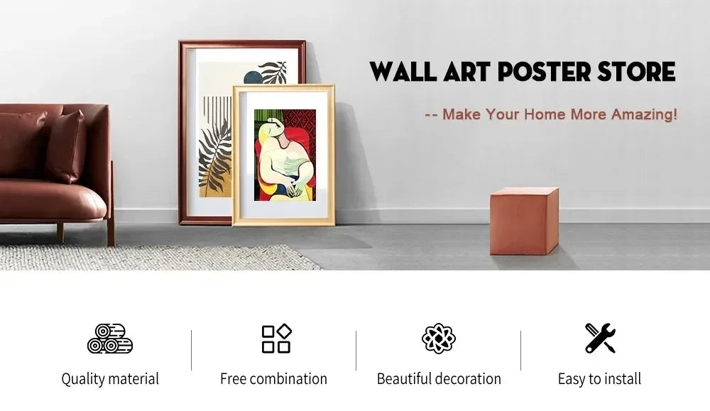 Retro Kitchen Coffee Poster – Cartoon Wall Canvas Art