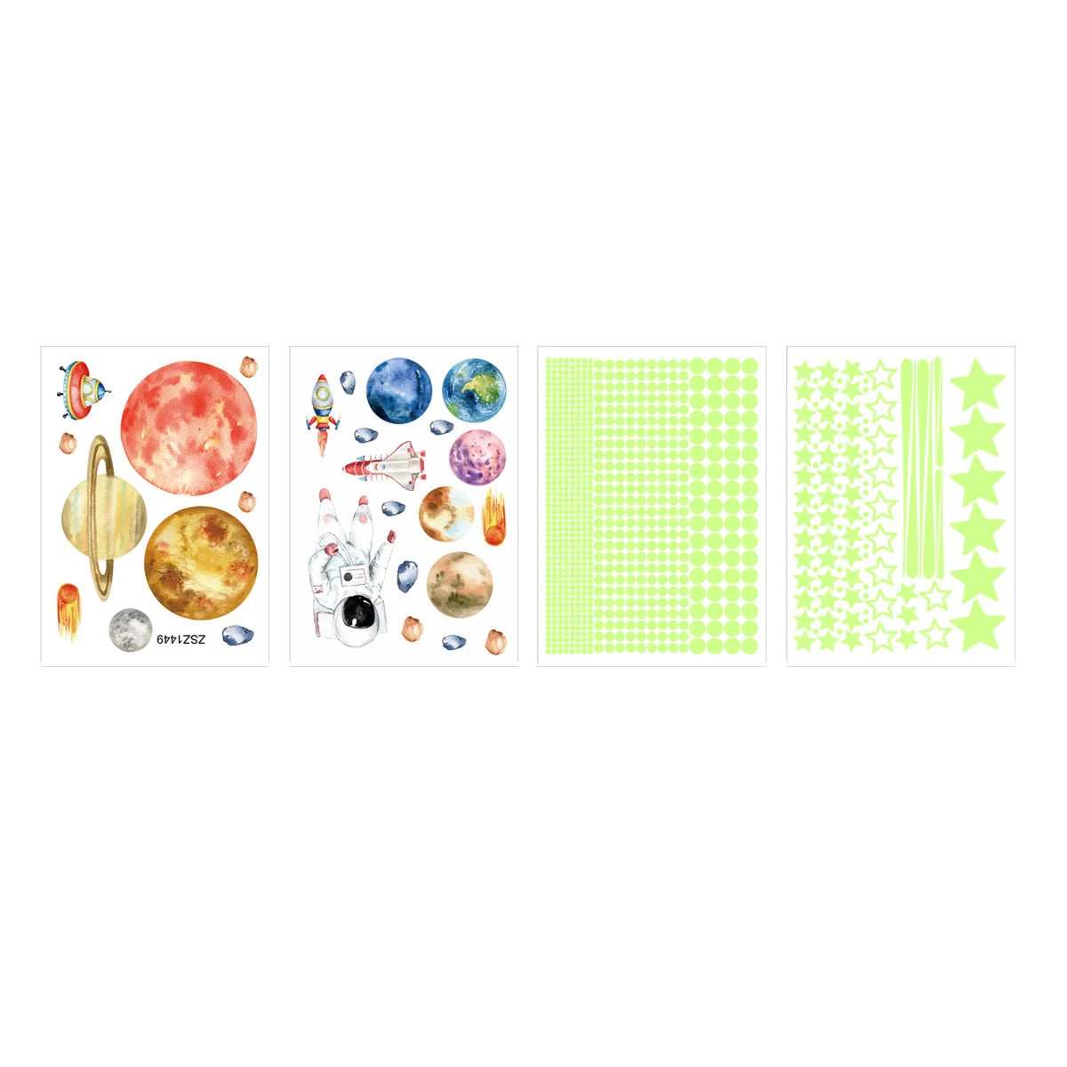 Glow in the Dark Stars Wall Stickers – 849Pcs Kids Room Décor