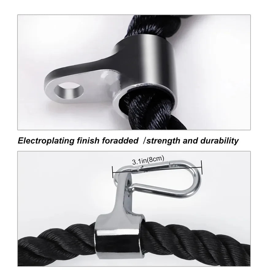 Triceps & Face Pull Rope – Gym Cable Attachment for Strength Training
