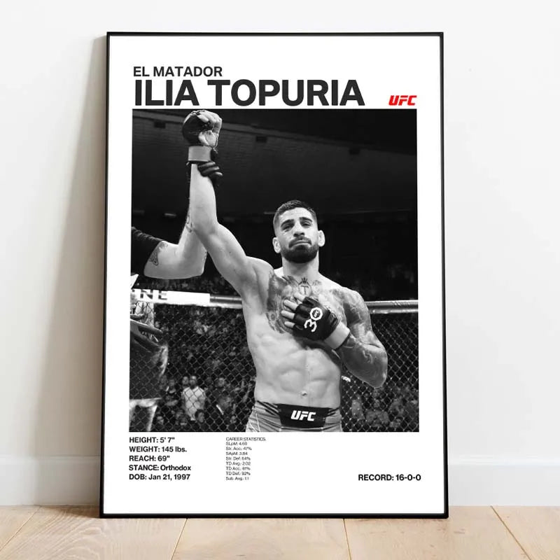 Boxing Legends Canvas Poster – ILIA TOPURIA Wall Art