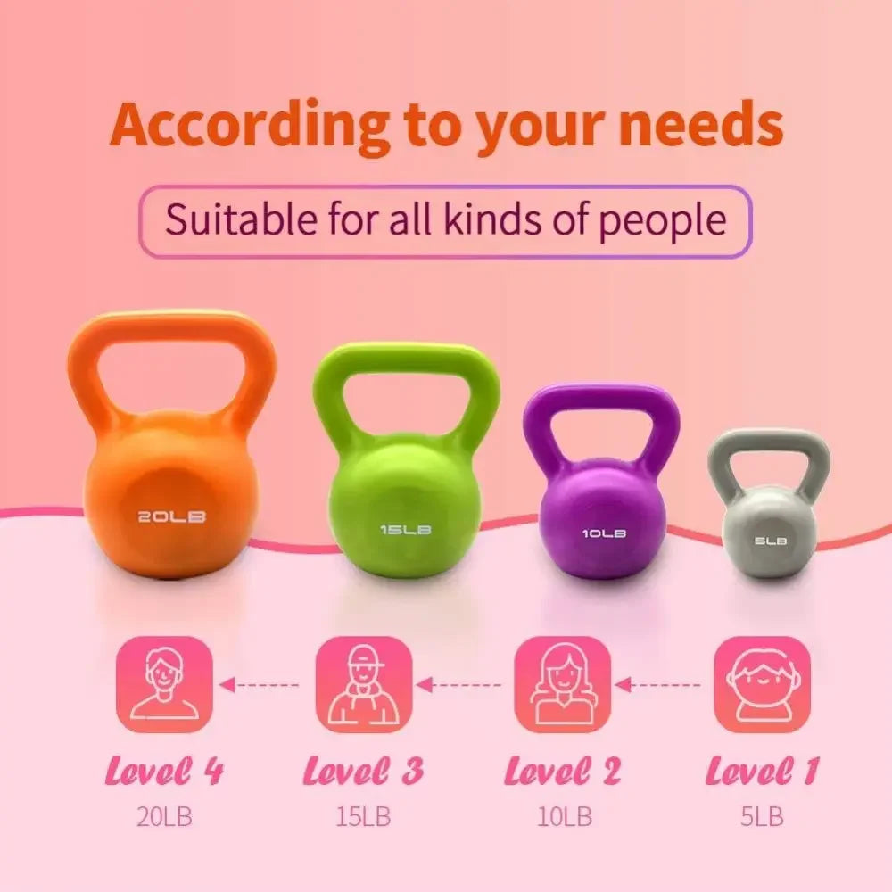 5lbs Vinyl Kettlebell Set – Strength Training for Women