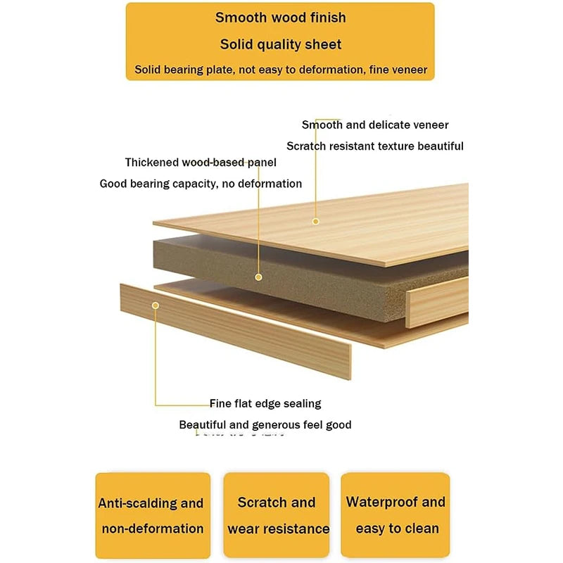 Solid Wood Double-Layer Bedside Nightstand