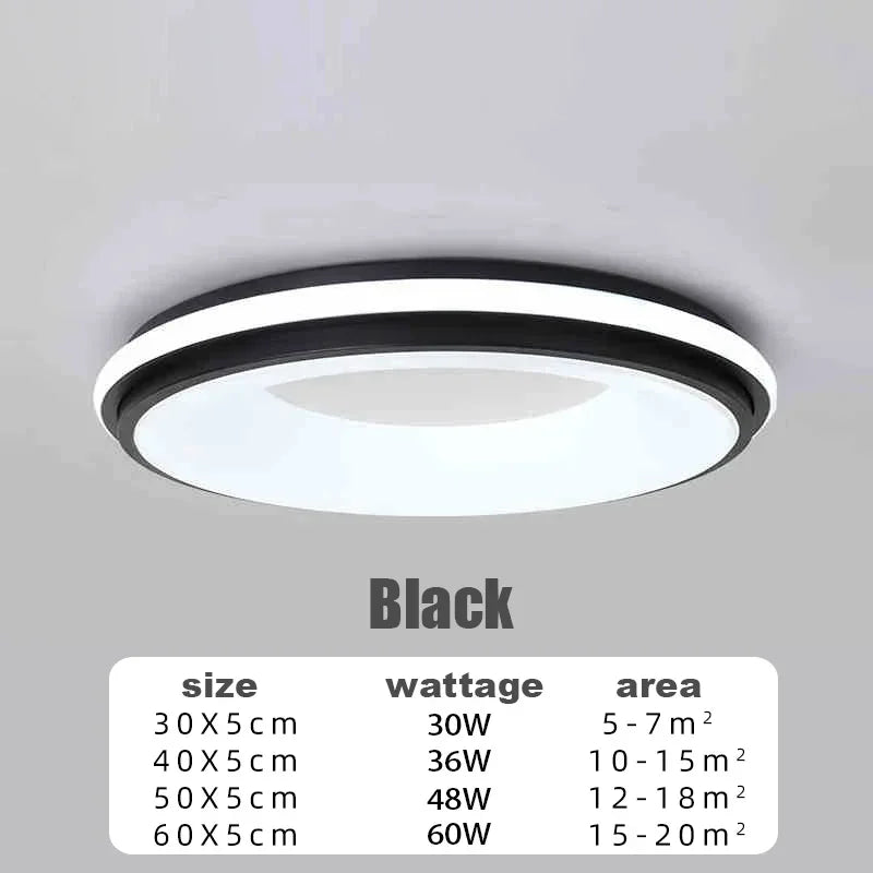 Nordic LED Ceiling Light – Modern Macaron Circular Lamp