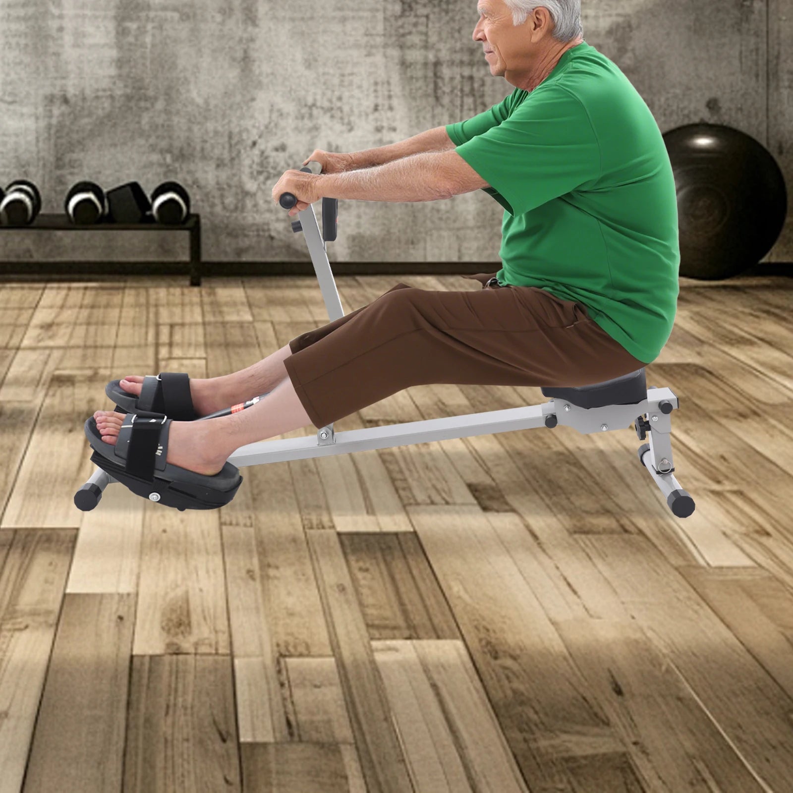 Foldable Rowing Machine – Home Exercise with LED Display