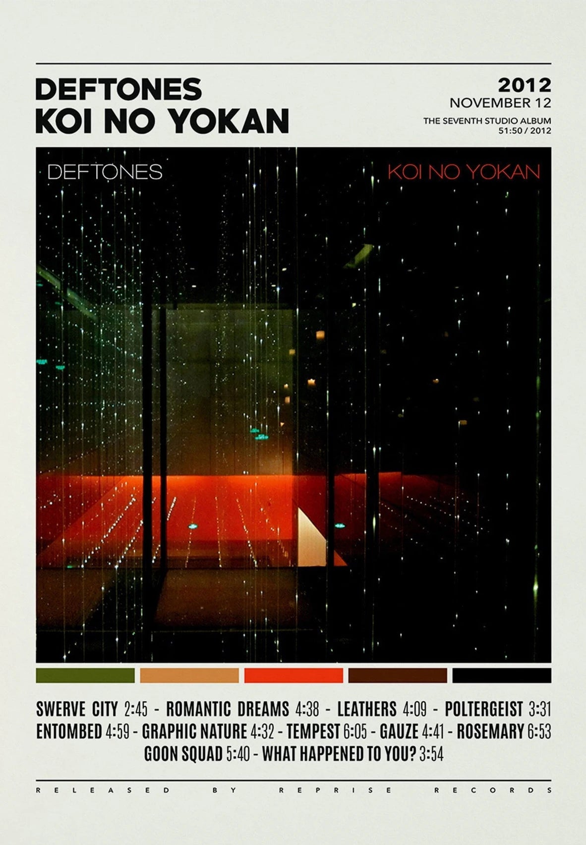 Deftones Band Poster – Album Cover Canvas Wall Art Print