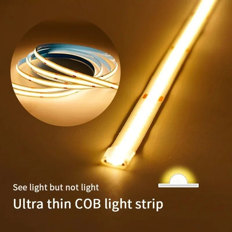 USB COB LED Strip Light – 5V, 320 LEDs/M, Flexible Tape