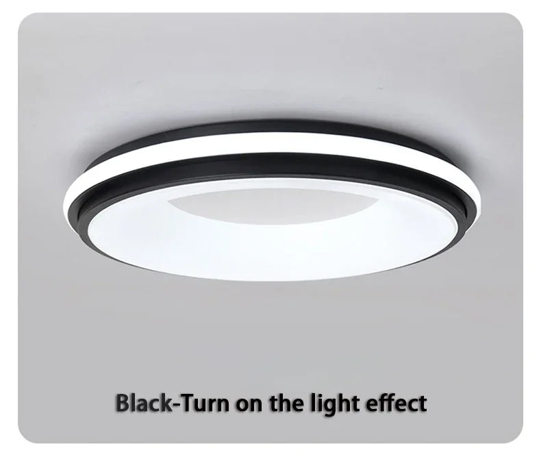 Nordic LED Ceiling Light – Modern Macaron Circular Lamp