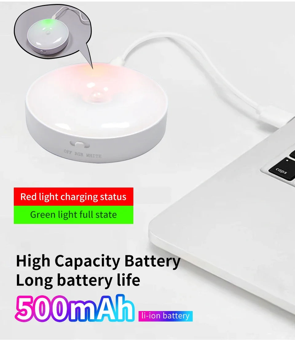 BANDIAN LED Sensor Night Light – USB Rechargeable, Magnetic