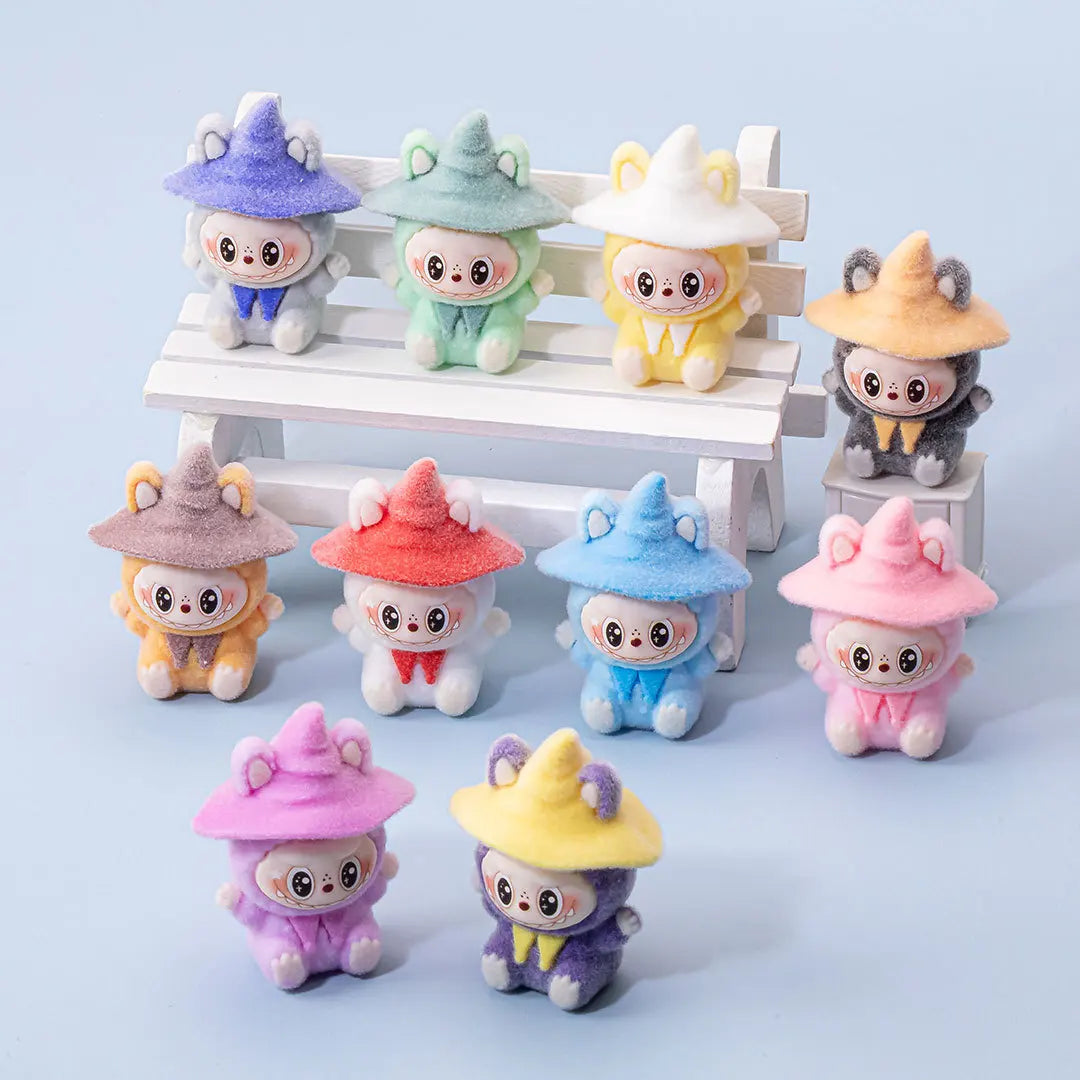 Lububu Anime Magician Flocked Figures – DIY Dolls & Ornaments