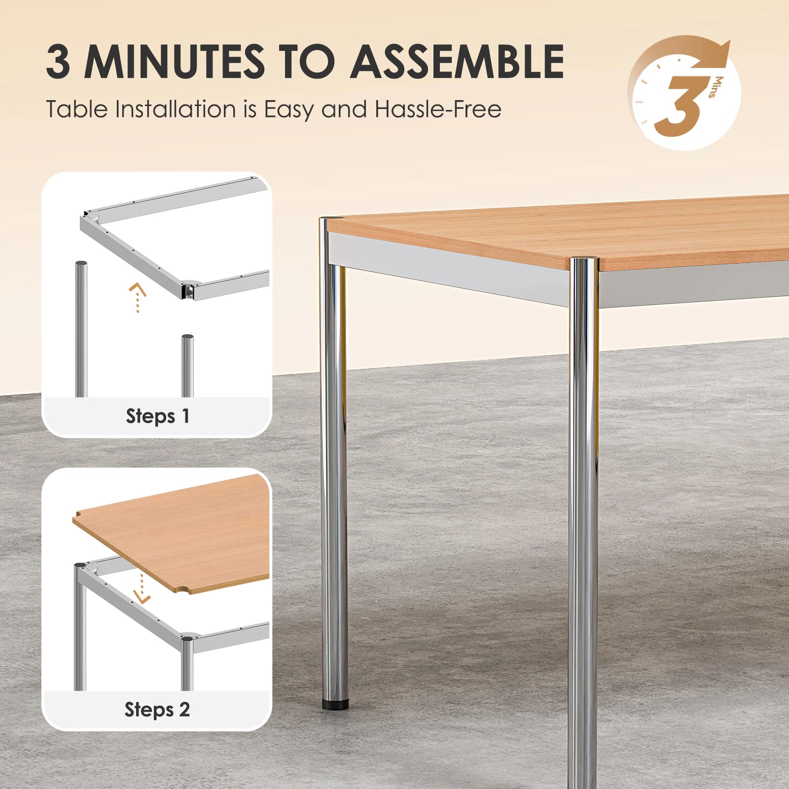 Modern Wood & Glass Coffee Table for Living Room