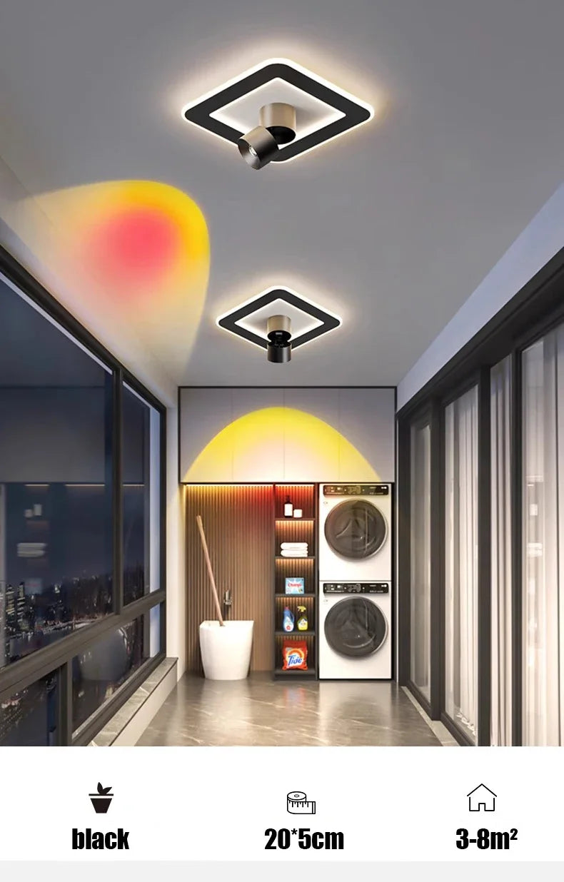 LED Sunset Ceiling Light – Projector Mood Lamp, 90-260V