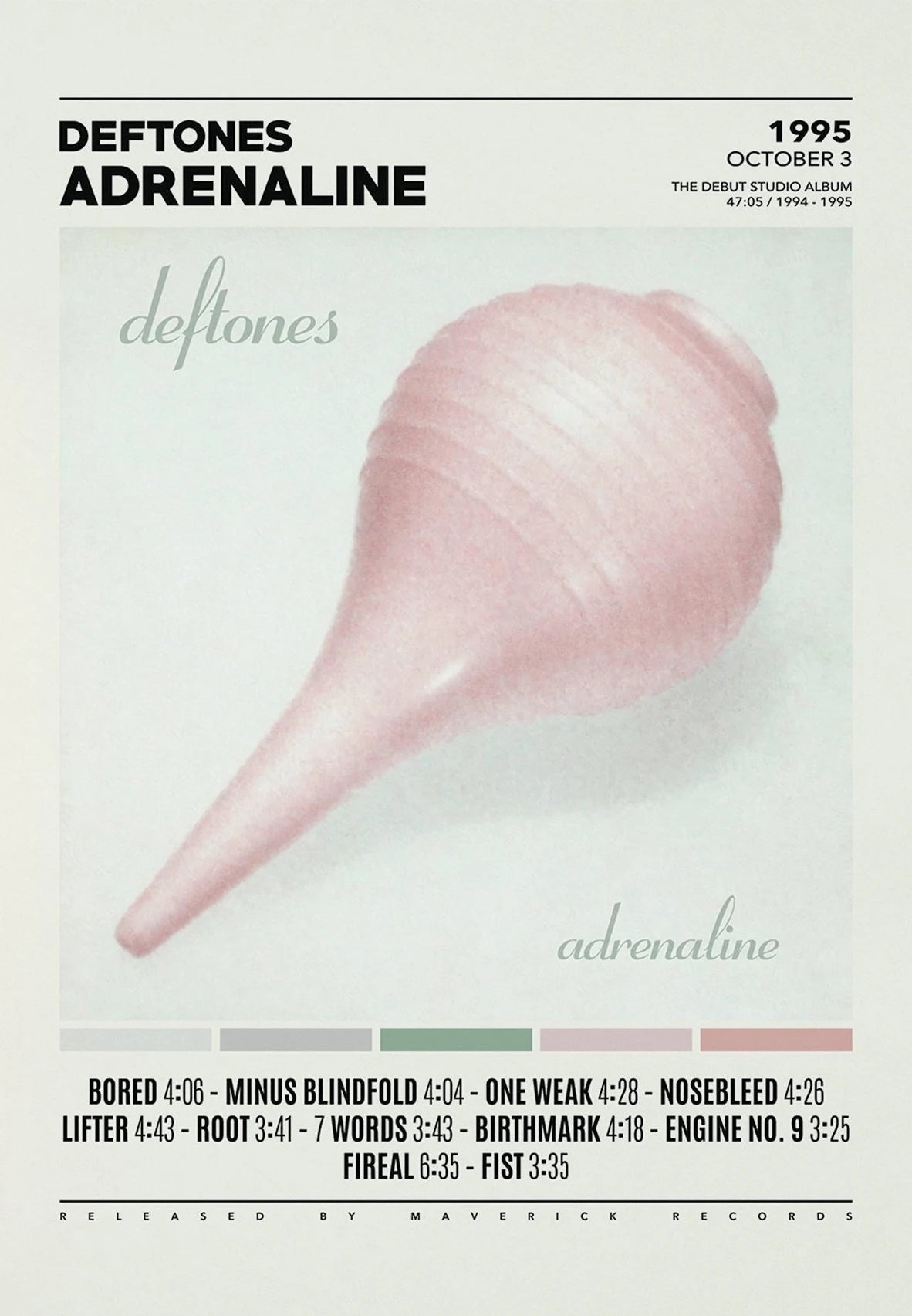 Deftones Band Poster – Album Cover Canvas Wall Art Print