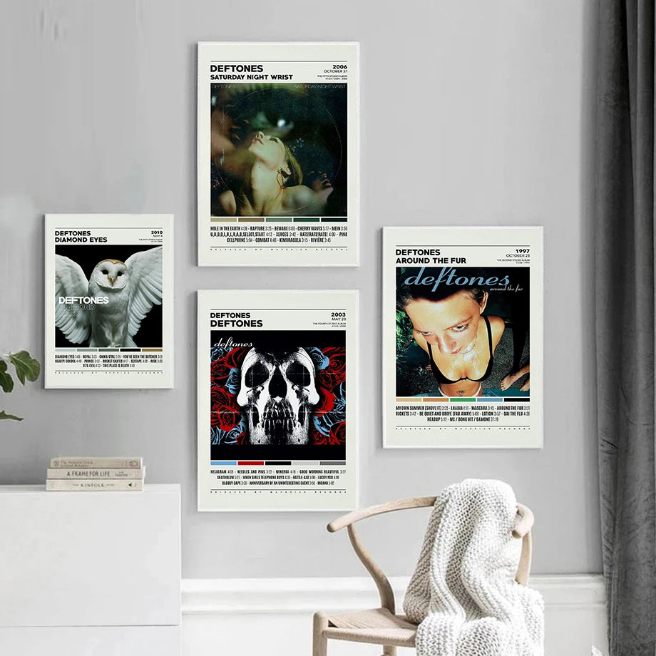 Deftones Band Poster – Album Cover Canvas Wall Art Print