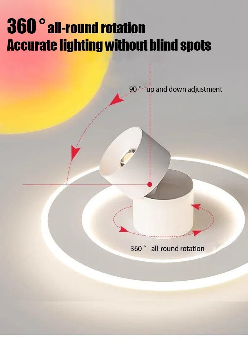 LED Sunset Ceiling Light – Projector Mood Lamp, 90-260V