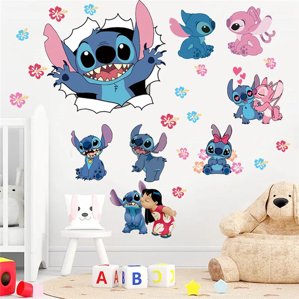 Lilo & Stitch Cartoon Wall Stickers – Kids Room Décor