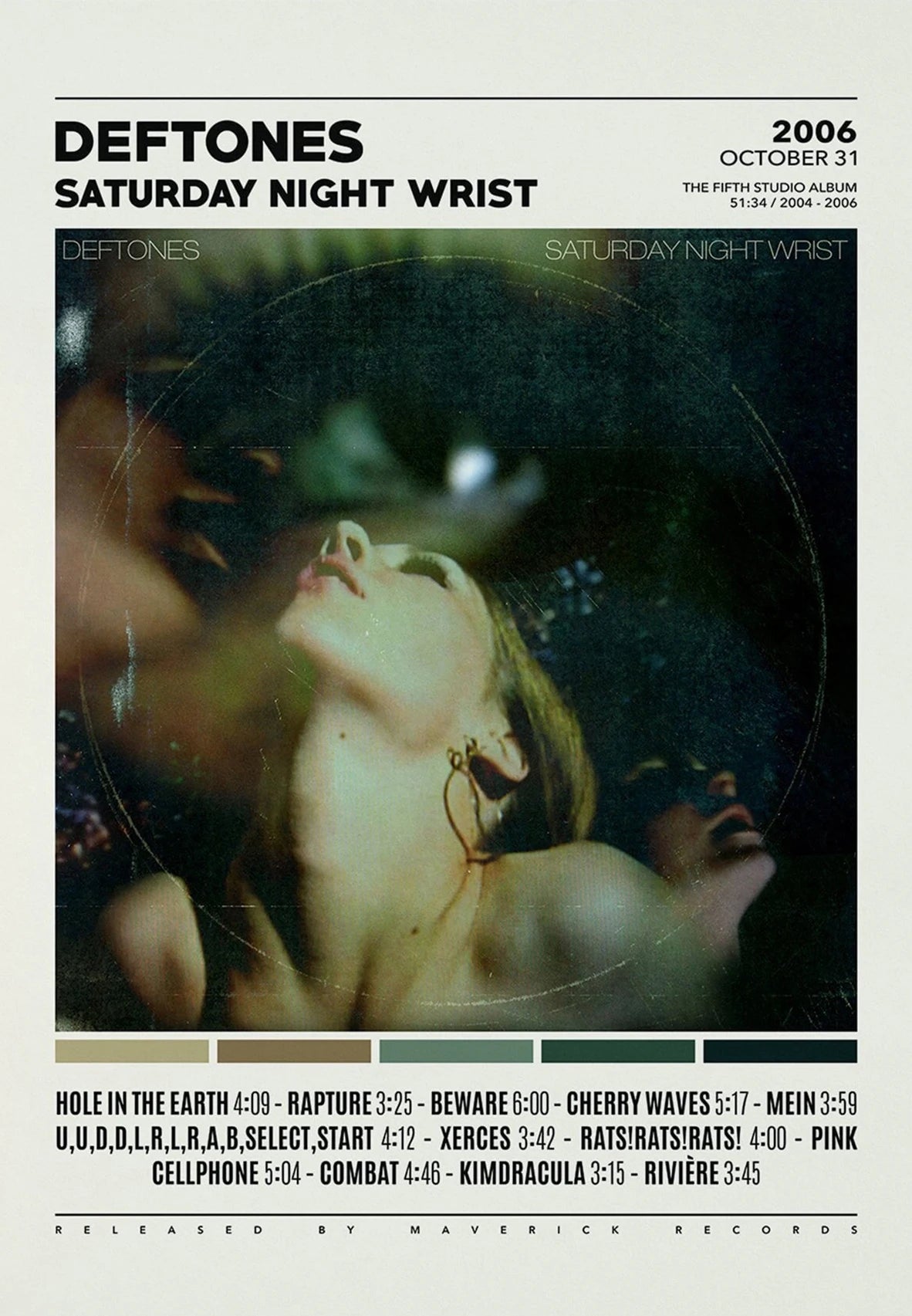 Deftones Band Poster – Album Cover Canvas Wall Art Print