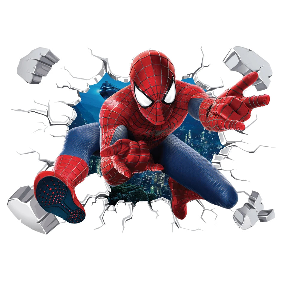 Superhero Wall Stickers – Spiderman, Captain America & Hulk PVC Decals