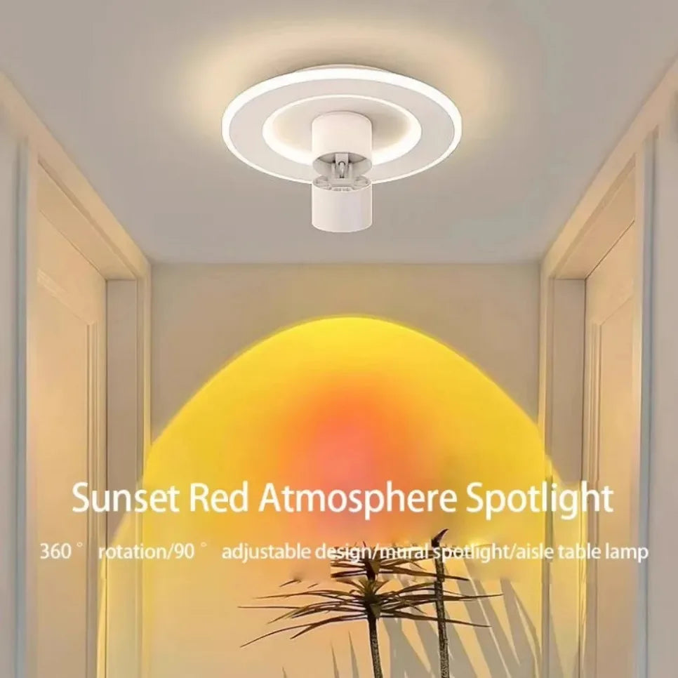 LED Sunset Ceiling Light – Projector Mood Lamp, 90-260V