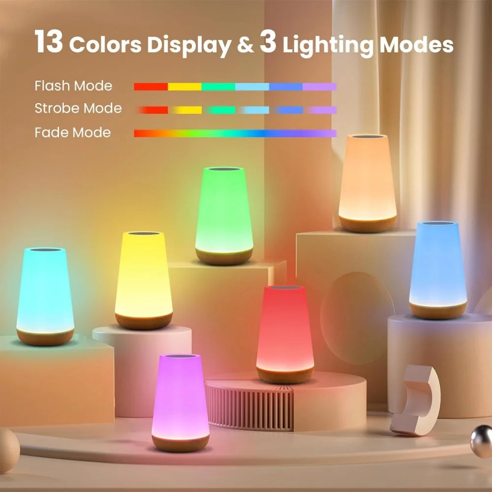 USB Rechargeable RGB Touch Night Light Lamp