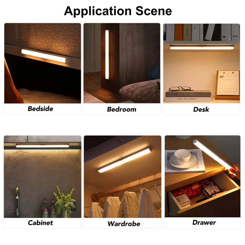 USB Rechargeable Motion Sensor LED Night Light Bar